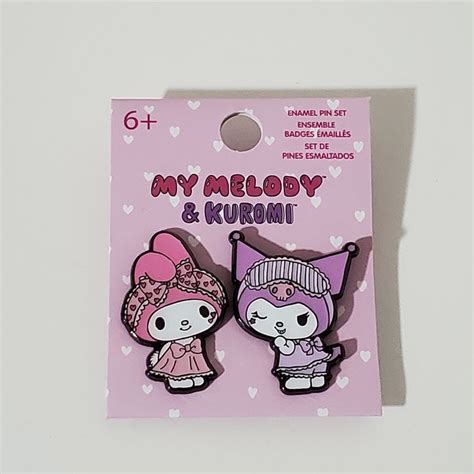 Sanrio Hello Kitty My Melody And Kuromi Slumber Party Enamel Pin Set Ebay Hello Kitty Theme