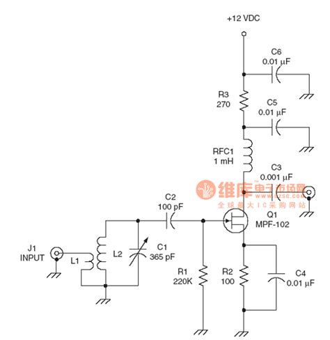 The Amplier Circuit Of The Radio Frequency Jfet Rf Amplifier Circuit