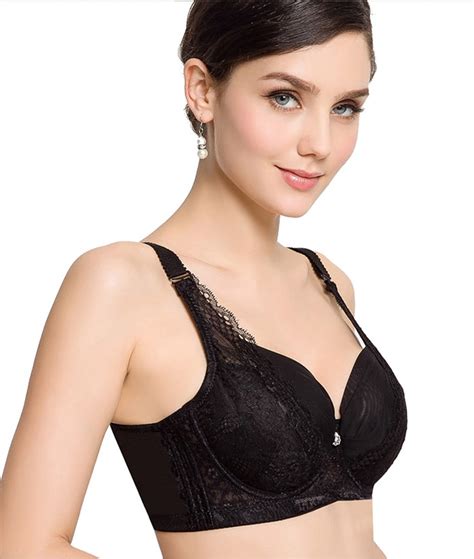10095 B C Large Cup Size Ladies Seamless Sexy Lace Braultra Thin Push Up 34 Cup Cotton Black