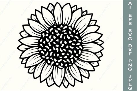 Template Downloadable Free Sunflower Cricut Sunflower Svg Free Free