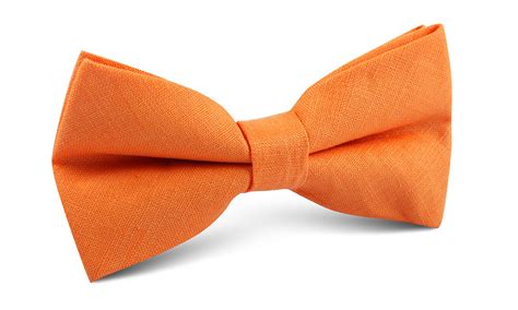 Orange Amber Slub Linen Bow Tie Apricot Bowtie Wedding Bow Ties Au Otaa