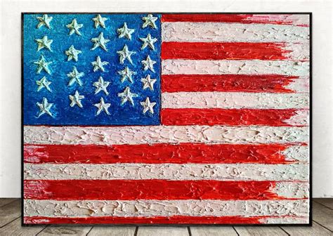 3d Art American Flag Art Original Painting Custom Order Etsy