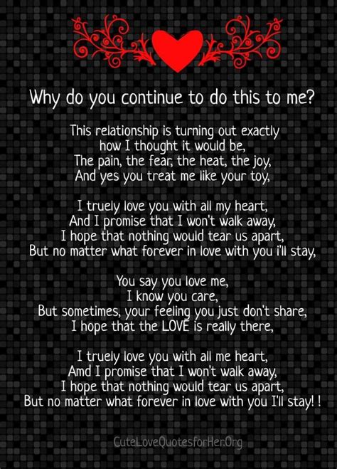 He have problem in understanding woman's feeling, that's what make him always getting dumped by his girlfriend. 8 Most Troubled Relationship Poems for Him / Her | Relationship poems, Poems for him, Troubled ...