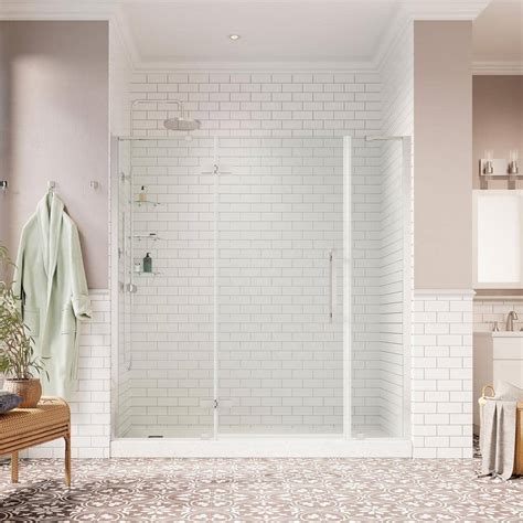 Ove Decors Tampa 72 116 In W X 72 In H Pivot Frameless Shower Door