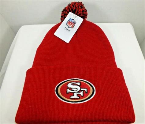 San Francisco 49ers Nfl Football Winter Hat Knit Beanie With Pom Top