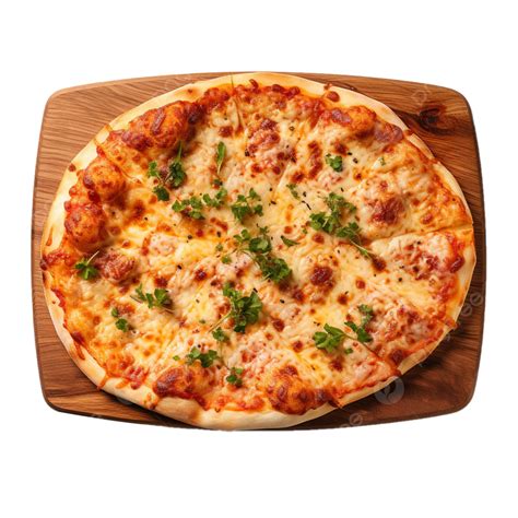 Cheese Pizza Presentation On The Wooden Plank Cheese Pizza Fast Food