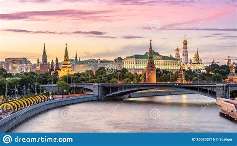Moscow Kremlin At Moskva River Russia Stock Photo Image Of Russia