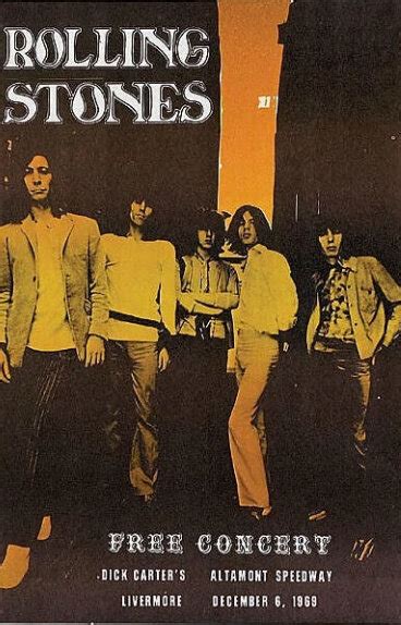 Rolling Stones Altamont 1969 Concert Poster — Vintage Rock Posters