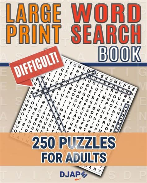Large Print Word Search Book 250 Puzzles For Adults By