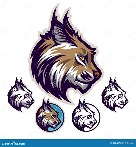 Lynx Profile Emblem Cartoon Vector 170571013