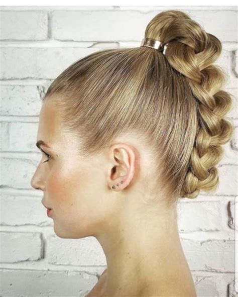 Braided Ponytail Updo 2021 Haircuts Hairstyles And Hair Colors