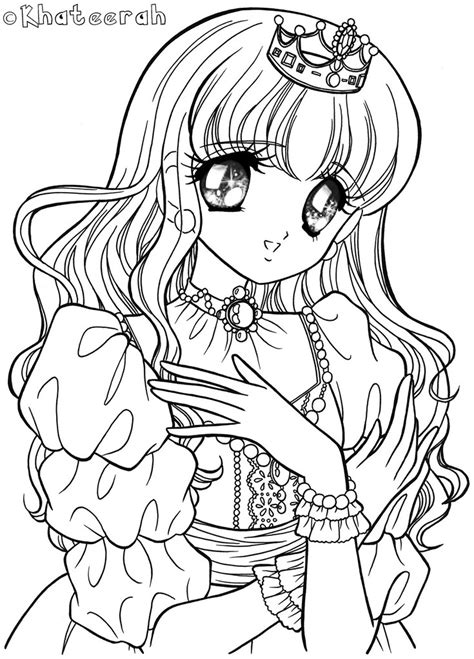 Anime Shoujo Coloring Pages Sketch Coloring Page