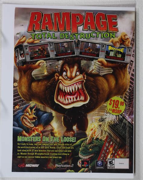 Rampage Total Destruction 2001 Print Nintendo Gamecube Etsy Uk