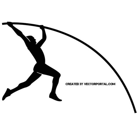 Pole Vault Athlete Royalty Free Stock Svg Vector And Clip Art