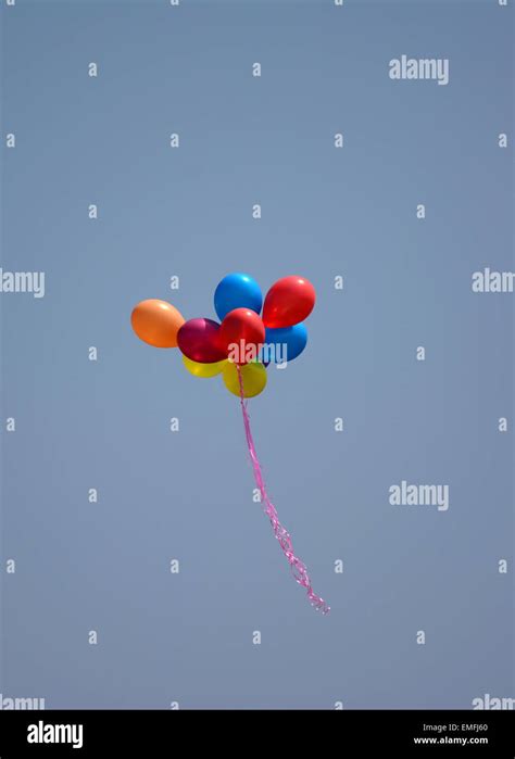 Balloons In The Sky Stock Photo Alamy