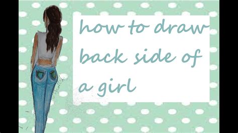 Start out with a large circle and the upper body skeletal guide lines. how to draw a girl from the back - YouTube