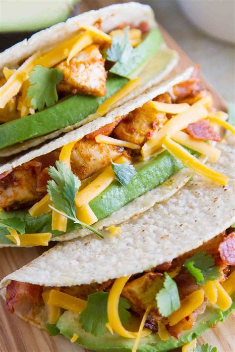 Chicken Bacon Avocado Tacos Taste And Tell