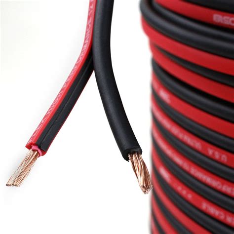 20 Ft 12 Gauge Awg Speaker Cable Car Home Audio 20 Black And Red Zip
