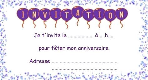 Catégorie invitation à imprimer : Carte d'invitation anniversaire gratuite à imprimer 9 ans ...