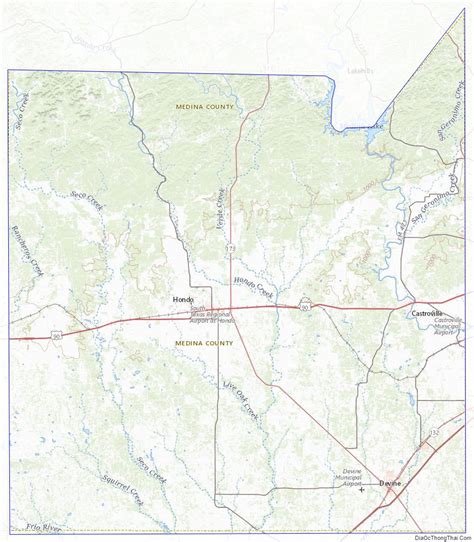 Map Of Medina County Texas Địa Ốc Thông Thái