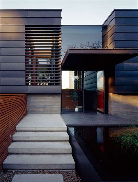 Contemporary Exterior Design With Honed Bluestone Flooring