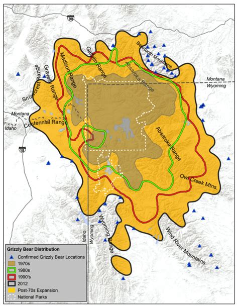 Grizzly Bear Range Map In Montana