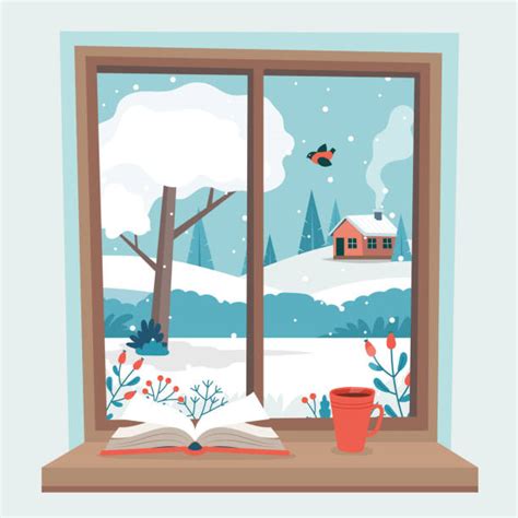 Winter Window Frame Illustrations Royalty Free Vector Graphics And Clip