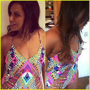Mindy Kaling Shows Off Her Figure In Sexy New One Piece Mindy Kaling
