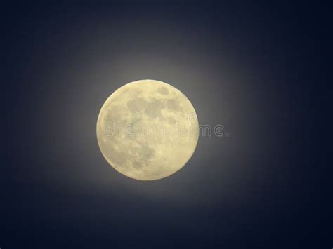 Full Moon Close Up On A Dark Sky Stock Photo Image Of Lunar Dark