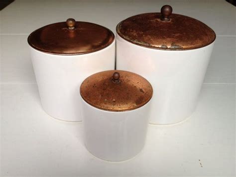 Maybe you would like to learn more about one of these? White Ceramic Canisters with Copper Lids, Made in Portugal ...