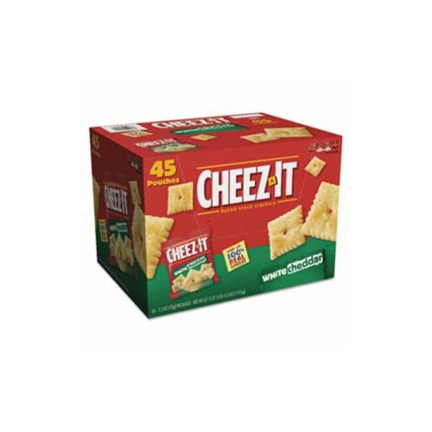 Cheez It White Cheddar Crackers Snack Packs 15 Ounce Pouches 45