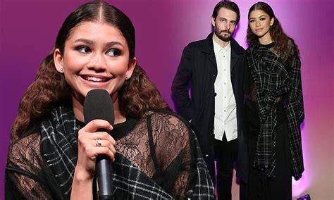 Zendaya Poses Up With Creator Sam Levinson At Screening Of Their Hbo