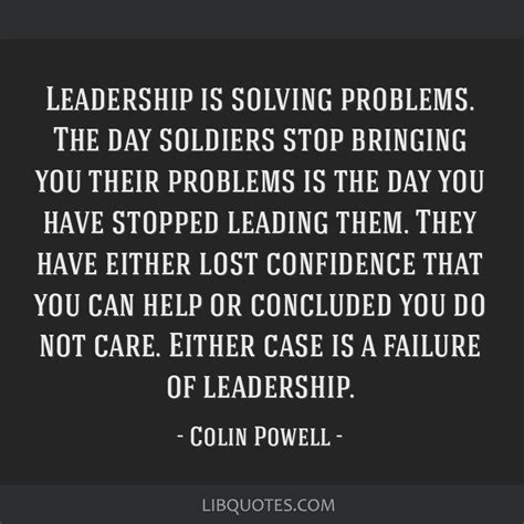 Leadership Is Solving Problems The Day Soldiers Stop