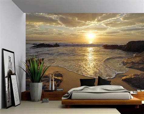 Seascape Ocean Rays Of Light Large Wall Mural Self Adhesive Etsy