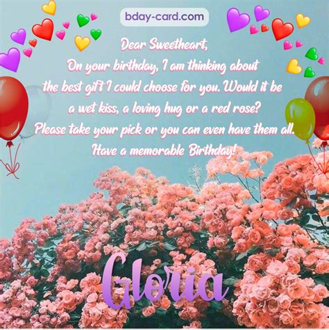 Birthday Images For Gloria 💐 — Free Happy Bday Pictures And Photos