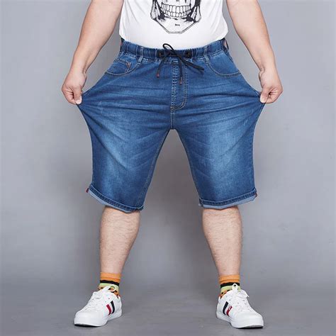 Summer New Arrival Mens Large Yards Elastic Waist Loose Casual Jeans Shorts Fashion Brand