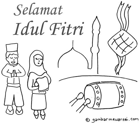 Gambar Suasana Ramadhan Anak Tk Poster Mewarna Ramadan Dan Aidilfitri