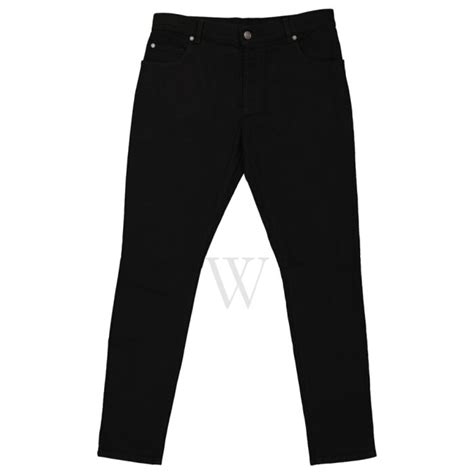 Balmain Mens Black Low Rise Tapered Slim Fit Jeans World Of Watches