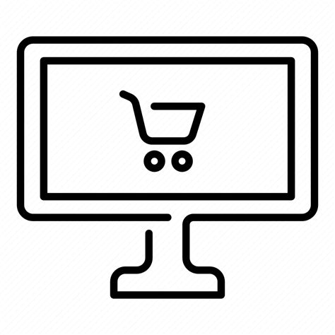 Buy Computer Online Purchase Sale Shopping Store Icon Download