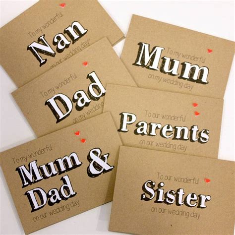 This is a day to appreciate and acknowledge. Personalised Parents Wedding Day Card, For Mum And Dad By ...