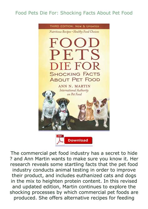 READ (BOOK) Food Pets Die For: Shocking Facts About Pet Food by