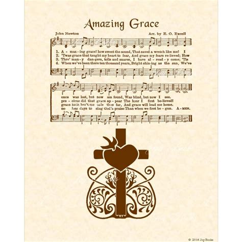 AMAZING GRACE Hymn Art Custom Christian Home Decor Etsy