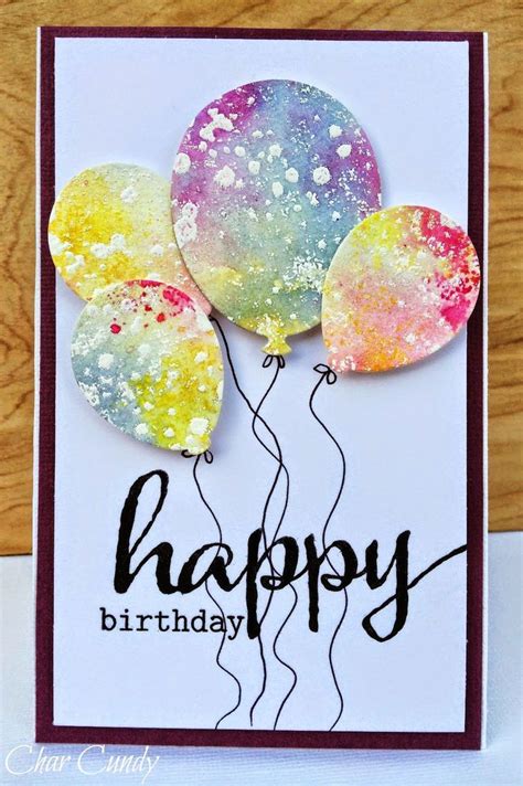 Cute diy gifts for boyfriend handmade birthday card from Expressions of me: A Little watercoloring ... delightful punched/die ...