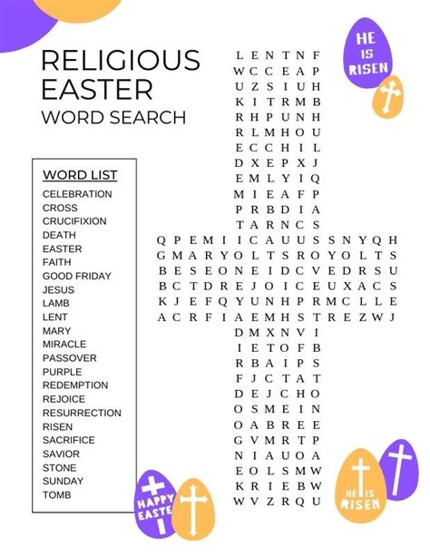 Printable Easter Word Searches For Kids