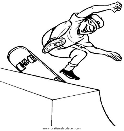 Skateboard 06 Gratis Malvorlage In Sport Verschiedene Sportarten