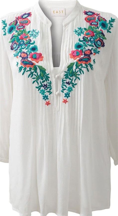 Folk Embroidered Top Embroidered Boho Tops Dresses More