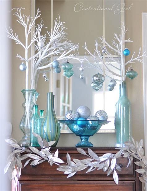 A Blue Christmas Winter Entry Vignette From Centsational Girl