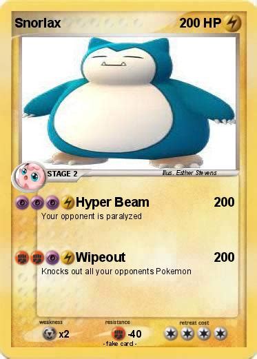 Pokémon Snorlax 1075 1075 Hyper Beam My Pokemon Card