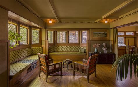 Living Room Of Frank Lloyd Wrights Oak Park Home Wright House Frank