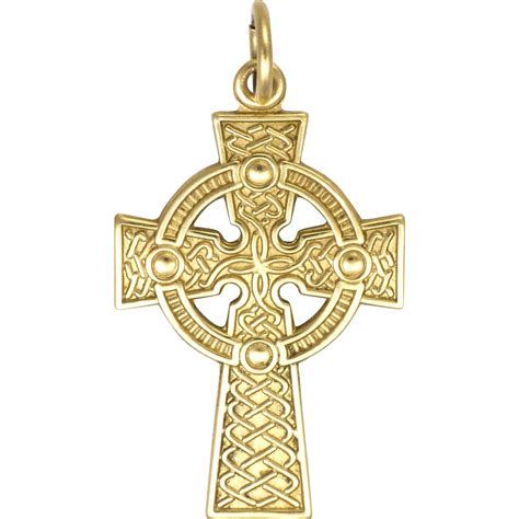 The celtic cross is basically a latin cross with a circle of light, or a halo intersecting it. English 9K Gold Celtic Cross Pendant from ...